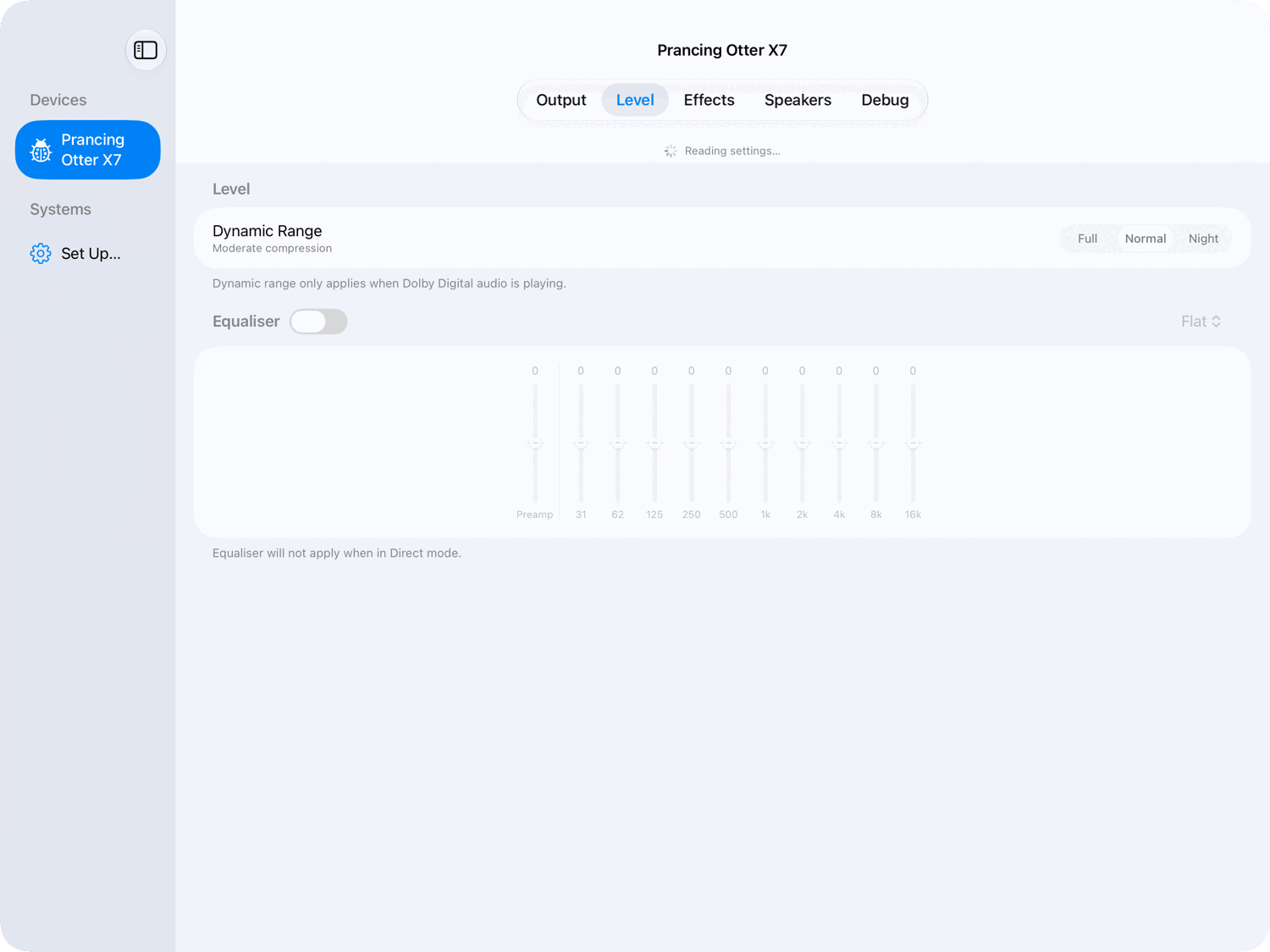 Level tab on iPad, light appearance.